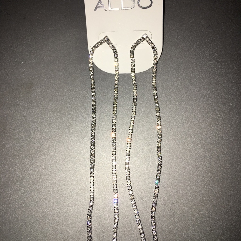 ❤️Silver diamond earrings